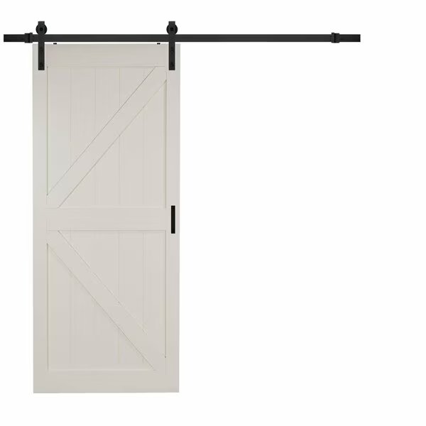 36 in x 84 in White Primed K-frame Barn Door Kit, Renin, Mfr#: BD052C01MW1MWE36084